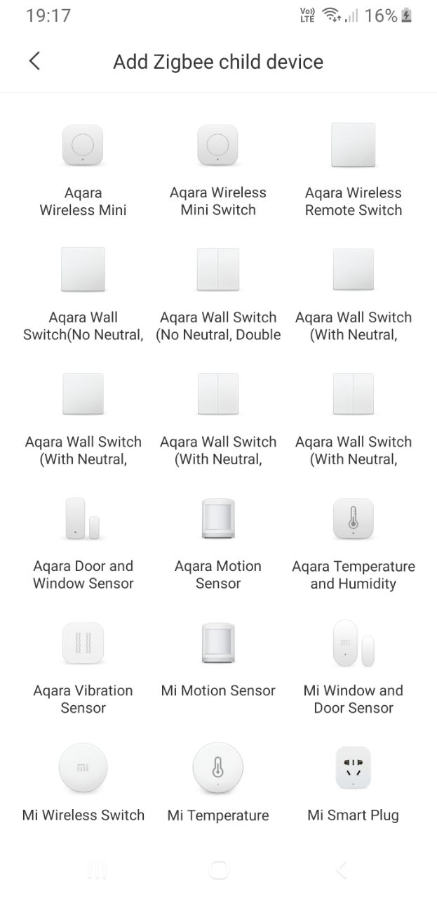 Список устройств Aqara Hub E1 (1)